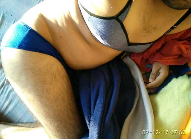 Indian Gay Porn: Sexy desi crossdresser Tiya showing off naked self