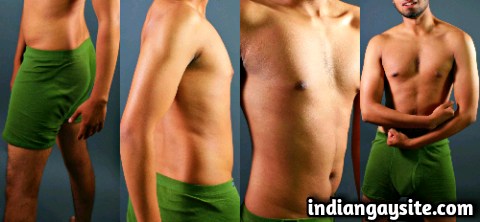 Naked gay photoshoot of a sexy Tamil hunk from USA