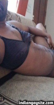 Desi gay crossdresser wearing bra & exposing naked
