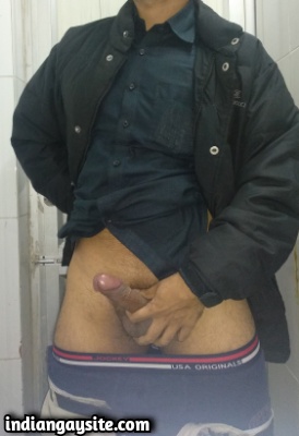Naked Indian Hunk from Jalandhar Shows Big Uncut Cock