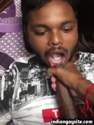 Cum Swallowing Blowjob by Slutty Indian Cock Sucker