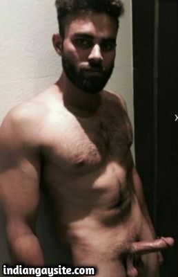Naked Indian Stud Exposing Sexy Body & Huge Cut Dick