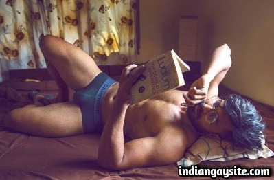 Muscular Indian Hunk Flexing & Posing in Briefs