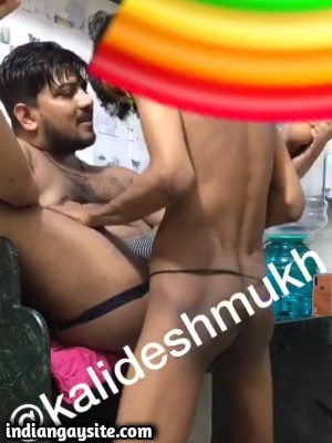 Gay Rough Sex of Twinky Bottom Fucked in Kitchen