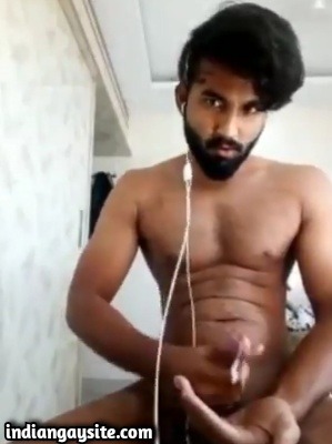 Gay cumming video of slutty horny hunk