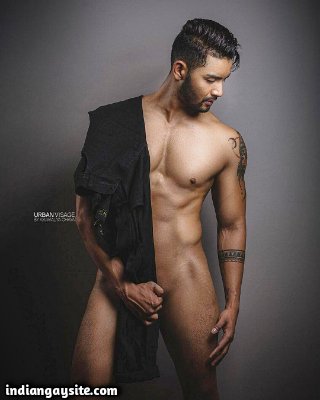 Nude Indian model strips for a hot photoshoot