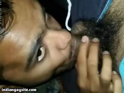 Cock sucking twink pleasing a horny top hunk