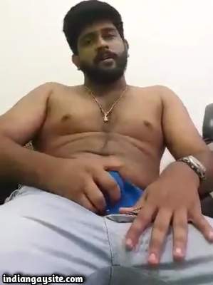 Stripping horny hunk jerks off his big hard cock
