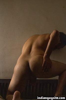 Doggy style pics of a horny gay fit bottom boy