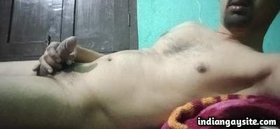 Smooth naked boy teasing his sexy and hot fit body