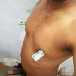 BDSM slave boy teasing his tied body in nude pics