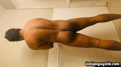 Hairy fit hunk teasing his hot naked body in pics
