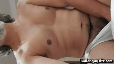 Naked horny daddy shows off his sexy body
