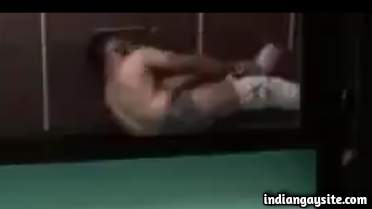 Stripping hot stud teasing his sexy fit body