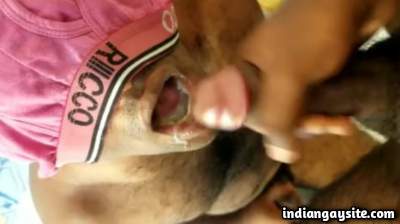 Cum eater dad enjoys a big cock and cum load