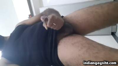 Masturbating naked man cums hard for online viewers