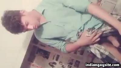 Cumming Indian boy with a big cock in a lungi