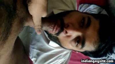 Cute dick sucking boy enjoying a big hard cock
