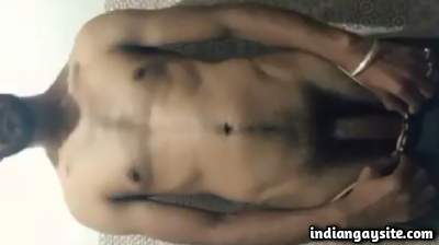Cock teasing guy playing with his long thick boner