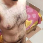 Hairy nude boy teasing his sexy bare body in pics