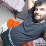 Horny underwear man teasing a big bulge in pics