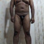 Horny nude man teasing curvy body and big ass in pics
