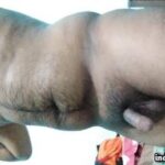 Hairy beefy man teasing his sexy body and hard dick