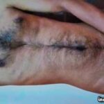 Hairy young guy teasing his sexy body in nude body pics