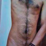 Hairy young guy teasing his sexy body in nude body pics