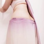 Sissy hot man teasing curvy body in a sexy saree