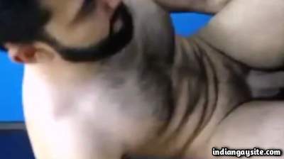 Hairy stripping man teasing his big hard cock