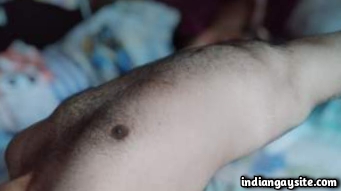Fit nude man teasing his hot bare body in pics