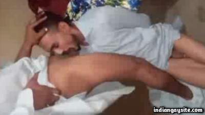 Paki gay slave pleasing his master orally in gay porn