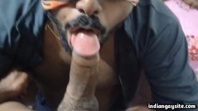 Sucker slut boy gobbling up a huge juicy dick
