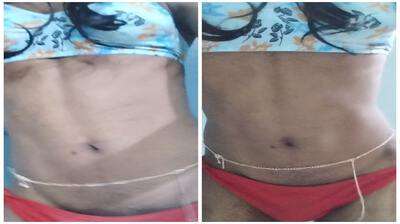 Bikini wearing slutty twink crossdresser