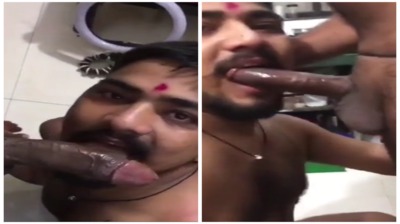 Brahmin cock sucker at work