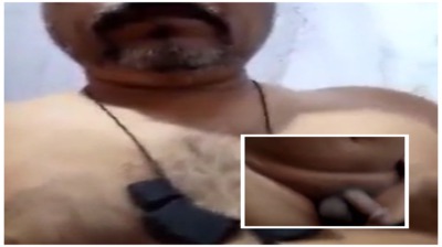 Fat guy masturbating