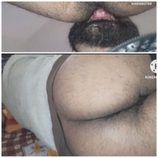 Hunk eating hairy ass