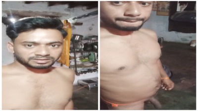 Nude gay boy with his cock out