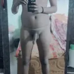 Black Desi guy guy naked in bedroom