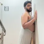Slutty crossdresser.in saree undressing