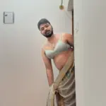 Slutty crossdresser.in saree undressing 5