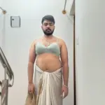 Slutty crossdresser.in saree undressing 6