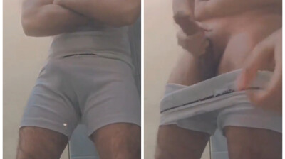 Sexy pathan stud milking himself in bedroom