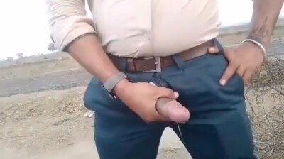 Fit boss wanker with juicy bbc hard on road