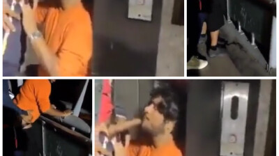 Public gangbang punishment on flyover at night