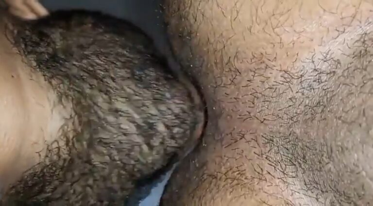 Butt rimming video by horny bearded guy
