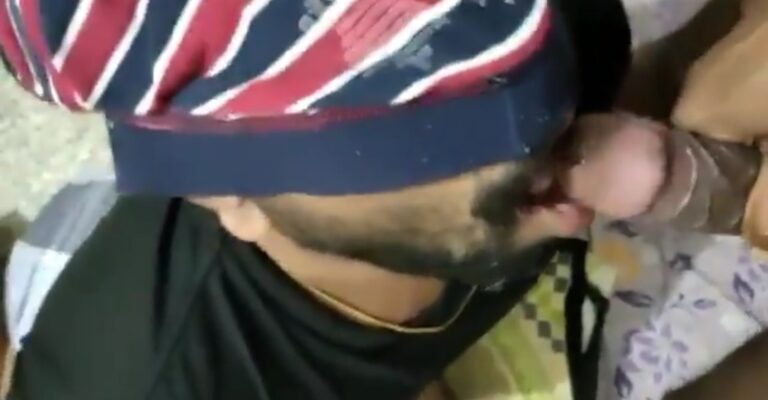 Gay cum drinking video of a slutty bottom