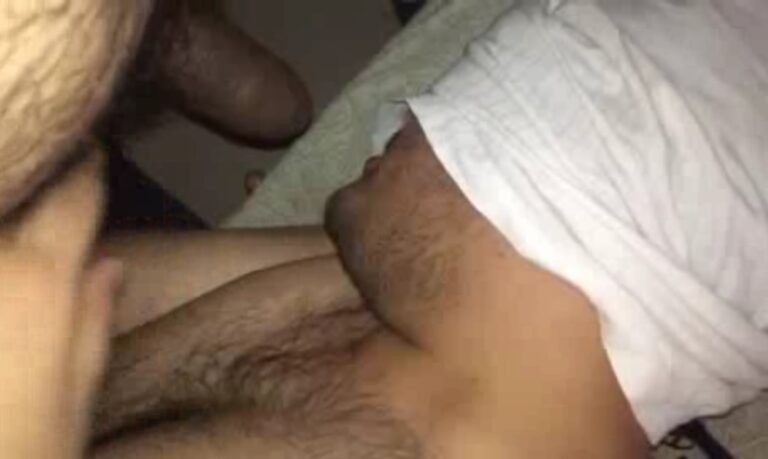 Hairy cock sucker blowing buddys uncut hard dick