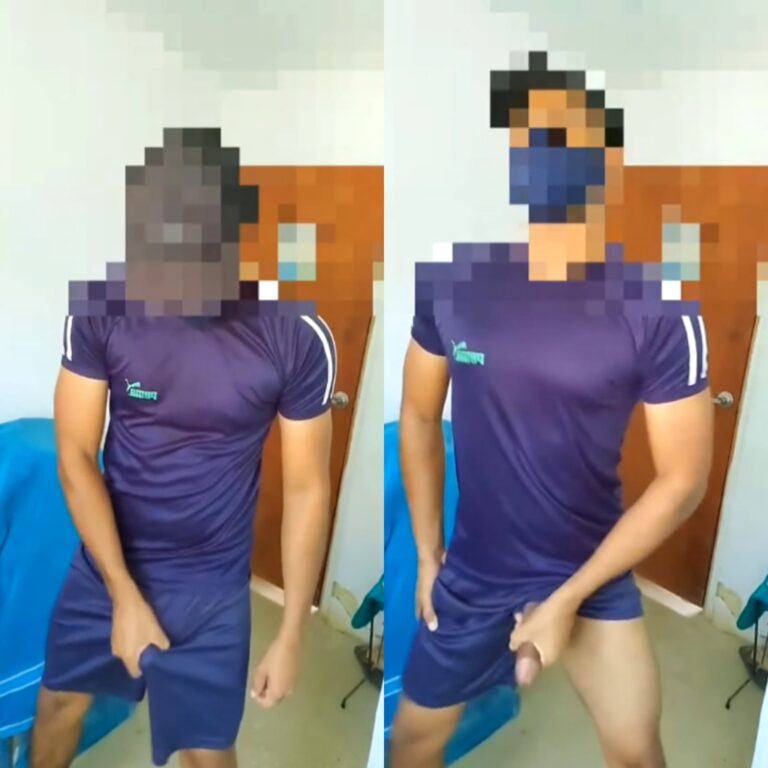 Indian football player play with his dick